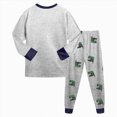 thumbnail image 3 of Toddler Boy Pajamas Cotton Pjs Set Kids 3D Dinosaur Print 2 Piece Long Sleeve Sleepwear Kaprioy Pajamas Set 2T-7T, 3 of 6