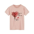 thumbnail image 5 of XCHQRTI Womens Love Heart T-Shirts Valentine's Day Graphic Tees Short Sleeve Plus Size Tops, 5 of 9