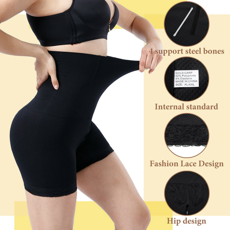 Women Tummy Control All-Day Boned High Waist Short Pants Butt Lifter Body  Shaper