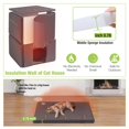 thumbnail image 3 of Aivituvin Insulated Cat House Outdoor, Feral Cat Shelter for Winter Weatherproof with Insulated Liner, Gray, 3 of 7
