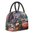 thumbnail image 3 of Bolsa de almuerzo portátil con aislamiento de Cars Lightning Mcqueen, bolsa de mano térmica con bolsillo frontal para hombres, mujeres y adolescentes, 3 of 7