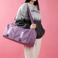 thumbnail image 4 of Duffle Bag , Sports Duffel Bag for Gym with Wet Pocket & Shoe Compartment, Weekender Travel Bag - Purple, 4 of 5