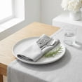 thumbnail image 4 of REGALWOVEN Pack of 6 Cotton Cloth Napkins - Washable and Reusable for Restaurant, Weddings, Events, and Parties Light Gray 18x18inch, 4 of 6
