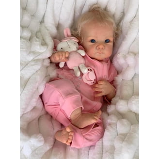 ICradle Lovely 24" Reborn Baby Doll - Realistic Silicone Newborn Girl Doll For Ages 3+, Handmade & Lifelike With Outfit