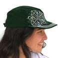 thumbnail image 2 of SILVERFEVER Women's Military Cadet Cap Hat - Patch Cotton - Studded & Embroidered, 2 of 7