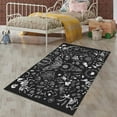 thumbnail image 3 of LaModaHome Non-Slip Rug Witch Bat Rug Washable Mat Child Stain Resistant Living Room Kitchen Carpet - Size: 5,9X5,3ft(180X160cm), 3 of 5