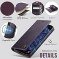 thumbnail image 4 of Magnetic 2 in 1 Detachable Wallet Case for Samsung Galaxy A16 5G with Card Holder Women Men, Retro PU Leather【RFID Blocking】Kickstand Shockproof Cover, 4 of 12