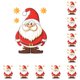 thumbnail image 1 of Kearding Adhesivo estático de Navidad, ventana de nevera, calcomanía de PVC para el hogar, oficina, tienda, decoración autoadhesiva, sombrero largo, Viejo sombrero largo 10piezas Kearding CBP165274, 1 of 6