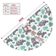 thumbnail image 2 of KLL 30" Christmas Tree Skirt Bears and Tropical Leaves Xmas Tree Skirts Mat for New Year Xmas Holiday Party Indoor Outdoor Home Decoration, 2 of 5