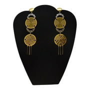 Triumph Earrings in 18k Gold And Gunmetal Plated by Laruicci for Women - 1 Pair Earrings