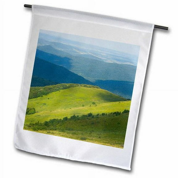 3dRose, Bieszczady mountains – shadows of clouds in the mountain range, 18 x 27 inch Garden Flag