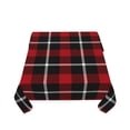 thumbnail image 6 of ZNDUO Square Waterproof Table Cloth, Washable Wrinkle Resistant Vintage Red Buffalo Plaid Pattern Polyester Table Cover, 54"x54", 6 of 8