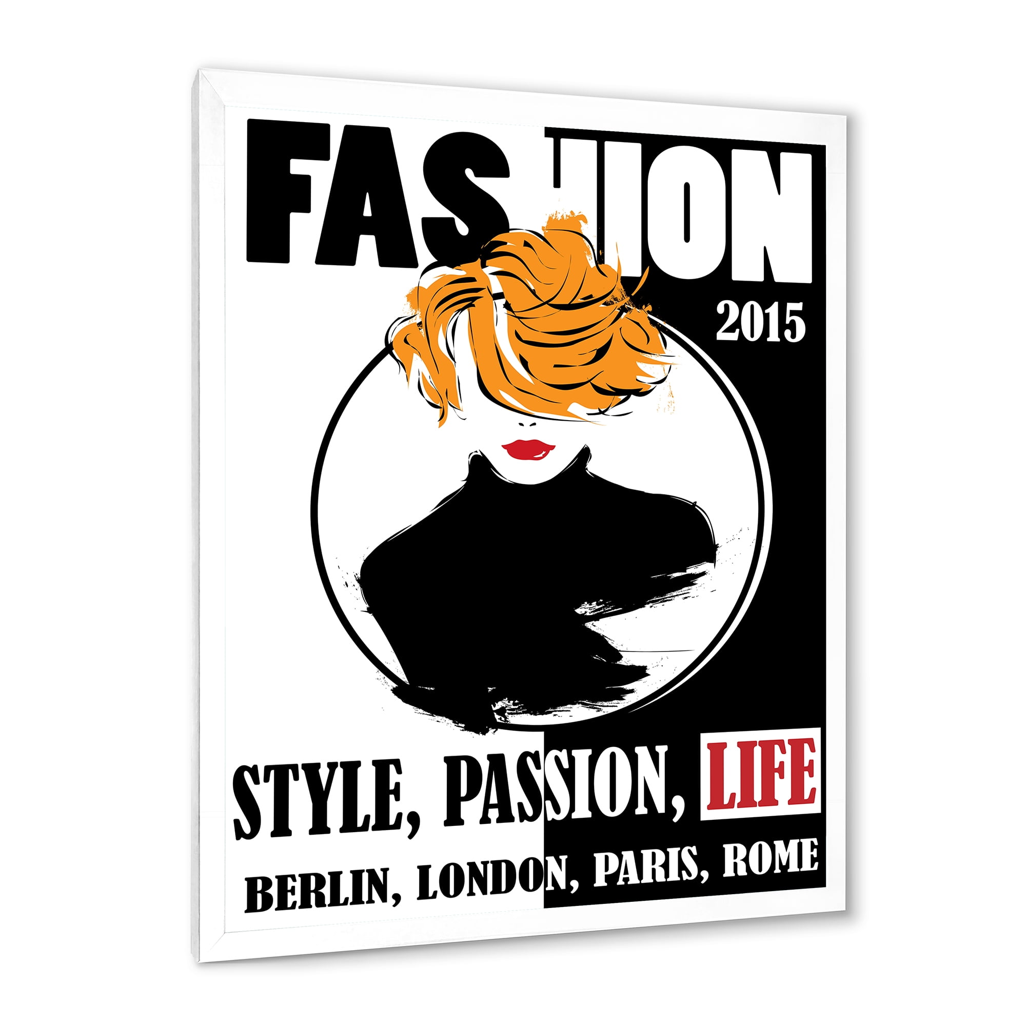 Designart 'Style Passion Life Fashion Woman V' Modern Framed Art Print