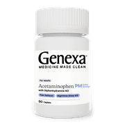 Genexa Acetaminophen PM Extra Strength Pain & Sleep Aid Caplets, 50 Ct