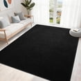 thumbnail image 3 of Arogan Soft Low Pile Rug Modern Area Rugs for Bedroom Living Room,Suitable for Boys Girls Teenagers and Adults with Super Soft Touch ,Black , 7' x 10', 3 of 8