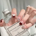 thumbnail image 4 of Ongles Artificiels Roses et Rouges Populaires Durables Ongles Pressés pour Ongles à la Maison Colle, 4 of 7