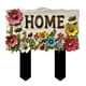 thumbnail image 3 of Wmhnj Letrero de bienvenida de madera con nmero de casa, estaca para insertar en el suelo, ideal para decorar parterres y jardines., 3 of 9