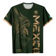 thumbnail image 4 of Mexico Men's Soccer Jersey, Men's Mexican Heritage Aztec Graphic T-Shirt, Short Sleeve Athletic Football Top, Eagle and Snake Emblem Fan Gear, 4 of 5