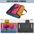 thumbnail image 5 of COEQINE Quilted Golf Cart Seat Blanket Cover, Includes Handle for Carrying When Folded, Universal Fit for EZGO Yamaha Club Car 2-Seaters, 4-Pocket Design, Tropical Palm Gradient Golf Ball, 5 of 8