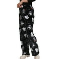 thumbnail image 7 of Womens Pyjamas Flannel Trousers, Anime Cartoon Casual Trousers Autumn Winter, Cozy, Warm, Loungewear, Sleepwear, Elastic Waist, 7 of 7