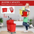 thumbnail image 4 of 21 Quart Mop Bucket with Wringer on Wheels Separate Dirty Clean Water System for Floor Cleaning, 4 of 7