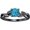 Black, variant on 925 Sterling Silver 14K Yellow Gold Finish Round Cut Swiss Blue Topaz Leaf Solitaire Engagement Ring For Womens