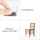 thumbnail image 4 of Protectores de patas de silla Uxcell, tapas de patas de silla de PVC y fieltro para madera 20x40mm/ 0.79"x1.57" 12, 4 of 7