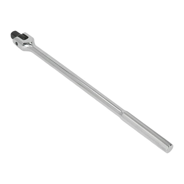 1/2in Drive Breaker Bar, Spring Loaded Ball Large Torsion High Hardness Flexible Breaker Bar With Non Slip Handle For Heavy Duty Work