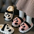 thumbnail image 4 of XIMIN Infant Baby Soft Foam Sole Fuzzy Raccoon Slippers Slip-on House Shoes Cute Thick House Shoes Winter Warm Indoor Slippers Closed Toe Padded Plush Slippers, 4 of 6