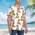 thumbnail image 3 of Pofeuu German Shepherd Dog Print Hawaiian Shirt for Men Sleeves Casual Button Down Summer Beach Dress Shirts T-Shirts,Small, 3 of 7