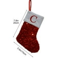 thumbnail image 3 of Kbndieu Christmas Stockings with Initials, Super Soft White Plush Cuff Classic Monogrammed Knitted Christmas Stockings for Christmas Party Fireplace Family Hanging Stocking Decorations Letter C, 3 of 6