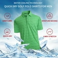 thumbnail image 3 of Damipow Mens Golf Shirt Short Sleeve Printed Performance Moisture Wicking Dry Fit Polo Shirts for Men, 3 of 5