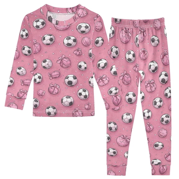 Pajama Pink Football Cute Comfortable Cotton Two-piece Pajama Set