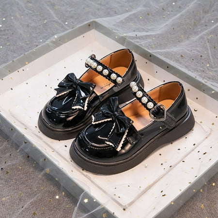 

Girls Loafer Shoes With Bowknot Decor 2023 New Casual Slip On Comfy Outdoor Round Toe Oxford Shoes For Toddler Children Kids Spring And Summer