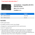 thumbnail image 2 of A/C Condenser - Compatible with 2016 - 2020 Kia Sorento 2017 2018 2019, 2 of 2