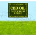 thumbnail image 1 of Cbd Oil Pain & Joint Relief (18" x 24") Yard Sign, Includes Metal Step Stake, 1 of 6