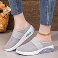 thumbnail image 6 of Domzle Slip-On Mules Sneakers for Women 2026 Backless Knit Comfortable Lightweight with Arch Support Walking Shoes for Travel House Office Gray 41, 6 of 7