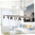 thumbnail image 4 of FENGGUIQU De Ropa Con Clips Fuertes Y Gancho Antiviento Plegable Acero Inoxidable Plata, 4 of 8