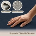 thumbnail image 6 of ODIKA 4'x6' Washable Area Rug Pet Friendly, Non-Shedding Solid Minimalist Design With Subtle Tonal Border And Modern Accents for Bedroom, Reading Nook, 6 of 7