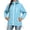 #116-Sky Blue, variant on Craaazy Rain Jackets for Women Waterproof with Hood Solid Color Lightweight Oxford Cloth Windbreaker with Zipper Pockets for Travel Hiking and Outdoor Activities