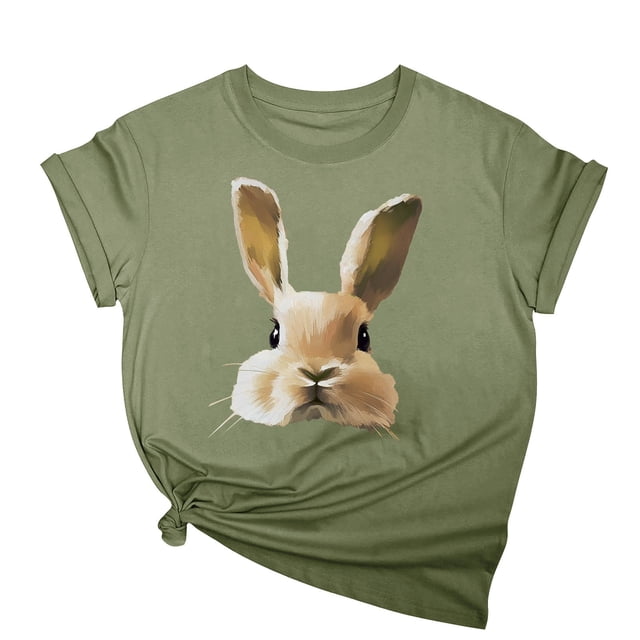 Tops de Cuello Alto para las Mujeres Amante Impreso Camiseta Cuello Redondo Manga Corta, Poliéster Spandex