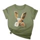 thumbnail image 1 of Tops de Cuello Alto para las Mujeres Amante Impreso Camiseta Cuello Redondo Manga Corta, Poliéster Spandex, 1 of 7