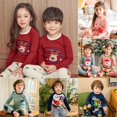 thumbnail image 4 of Conjunto de ropa interior para niños, suéter de algodón puro para niños y niñas, ropa para el hogar, regalo de Navidad, otoño e invierno, novedad de 2020, 4 of 4