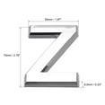 thumbnail image 2 of Unique Bargains 2.76 Inch ABS Self Adhesive House Letter Z Plating Silver Tone 2 Pack, 2 of 5