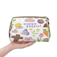 thumbnail image 4 of Easygdp Happy Easter1 Leather Makeup Bag Zipper Pouch Travel Cosmetic Organizer for Women and Girls, Make up Bag with Zipper, 4 of 8