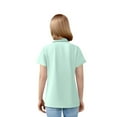 thumbnail image 6 of Short Sleeve Polo Shirts Girls Kids Uniform Polo Shirt 3-14 Years, Mint Green, 6 of 7