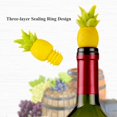 thumbnail image 4 of Juego de 7 marcadores de copa de vino de silicona de piña reutilizables para copas de vino con marcadores de copa de vino multicolor para fiesta, familia, cena, bar, mesa Xemadio YQ-1400, 4 of 7