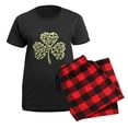 thumbnail image 5 of CafePress - Irish Shamrock Made Of Skulls Women's Dark Pajamas - Women's Short Sleeve Print T-Shirt and Pants Dark Cotton Pajama Set, 5 of 7