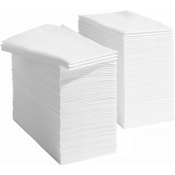 50-Pack Linen Feel Dinner Napkins by Prestee - Soft Disposable Paper Hand Towels for Bathroom and Events - Durable, Absorbent Party Napkins for Weddings, Dinners and Special Occasions - 7.8 x 4.25 In