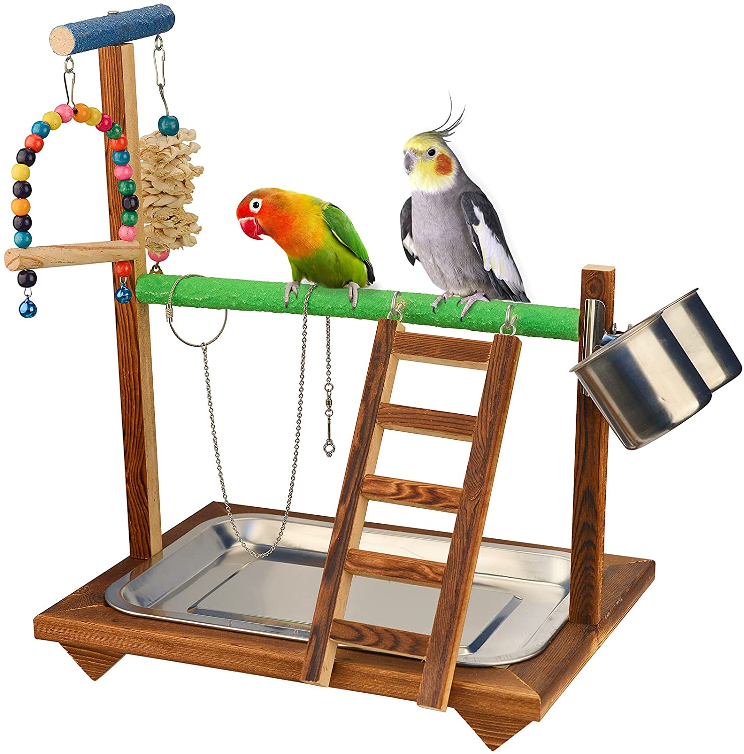 ZMLEVE Bird Playground Parakeet Activity Center Bird Tree Stand with
